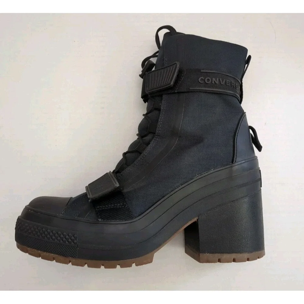 Converse Black Lace Up Boots - Picture 10 of 14